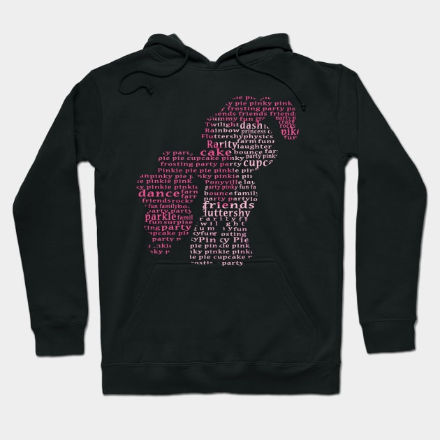 My Little Pony - Pinkie Pie Typography Hoodie by SSXVegeta